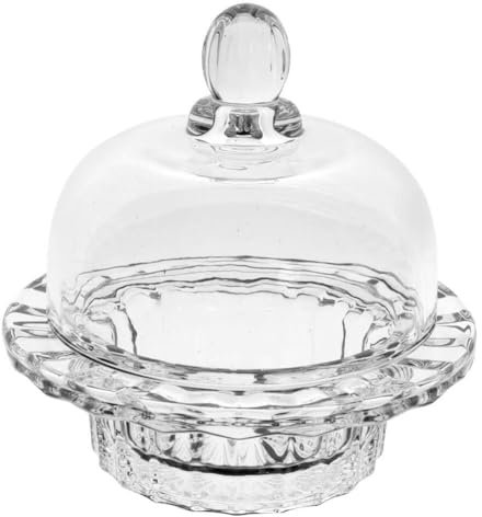 CEHJZQRPL Cloche a cupola con display in vetro, alzata for torta con coperchio a cupola, supporto for cupcake trasparente, cupola in vetro, coperchio for tortiera con display a globo, campana di vetro