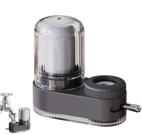 Filtre à eau pour montage sur robinet, filtre à eau pour lavabo, nettoyeur de robinet naturel très efficace - Filtre composite à sept couches, accessoire de cuisine réglable pour la plupart des