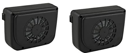 SEWOART 2pcs Solar Car Exhaust Fan Solar Car Ventilation Fan for Cooling for Window Ventilation in Hot Weather