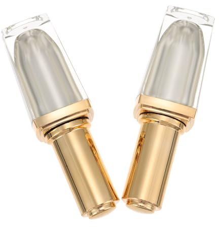 CALLARON Refillable Acrylic Nail Polish Bottles 10ml 2pcs with Brush Cap for Manicure Store Supplies and Nail Art Use Random Color