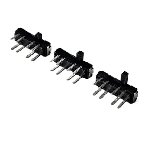 HBALDTEDC Interruttore a Scorrimento Verticale a Micro Pin， Confezione da 20 interruttori a levetta scorrevoli 2P3T a 8 Pin Dip 90 Gradi 3 Posizioni 13x3,5 mm H=2/3/4 mm MSK-23D19(H 2MM)