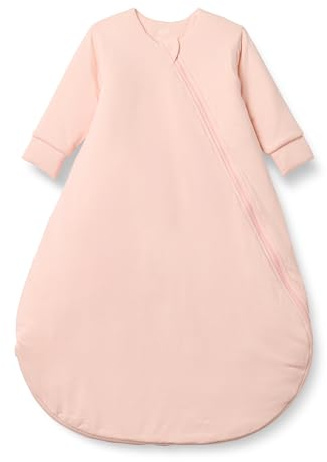 Amazon Essentials x Sofia Grainge Unisex Baby Baumwoll-Schlafsäcke mit langen Ärmeln, 2,5 TOG tragbare Decke, Hellrosa, 0-6 Monate