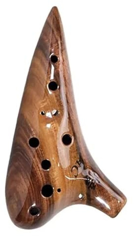Principianti ocarina Ocarina Tripla In Legno Massello A 12 Fori Con Prestazioni Professionali E Accessori(AC Acacia mangium)