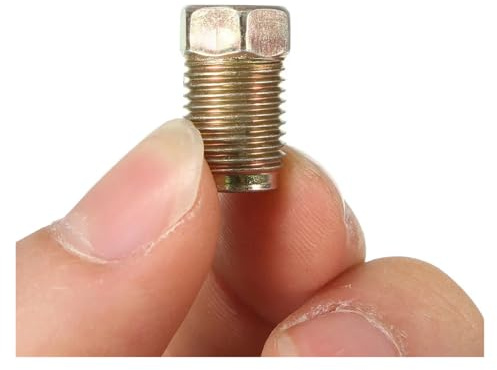 20 tuercas de rosca macho cortas de cobre de alta calidad for tubos de freno métricos de 3/16 pulgadas (10 mm x 1 mm).