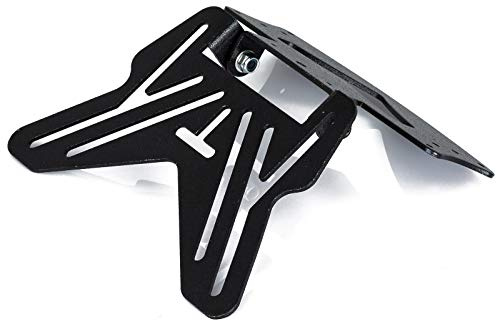 Kennzeichenhalter Motorrad Halter Halterung Aluminium Universal Schwarz