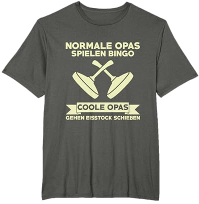 Normale Opas spielen Bingo coole Opas gehen Eisstock schieße T-Shirt