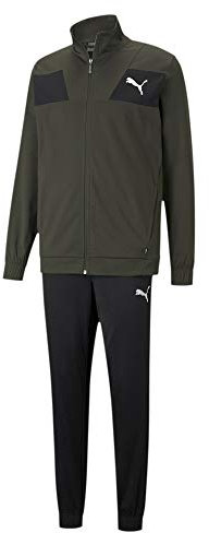 PUMA Herren Trainingsanzug Techstripe Tricot Suit CL 585838 Forest Night M