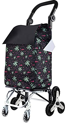 Einkaufstrolley Mit 8 Rädern, Treppensteiger Klappbarer Einkaufswagen Große Kapazität Wasserdicht Einkaufsroller Trolley-Tasche Verstellbarergriff Sackkarre 40L Pro Supermarkt Reisen Camping