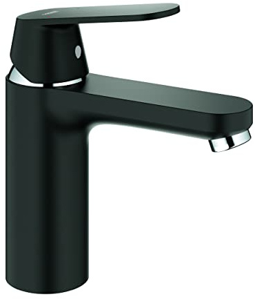 GROHE Eurosmart Cosmopolitan - Einhand-Waschtischbatterie (wassersparend, M-Size, langlebige Oberfläche), schwarz, 23327KW0