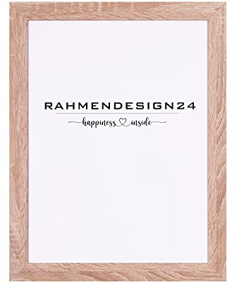 Rahmendesign24 Bilderrahmen Milano 28x35 Sonoma Eiche Fotorahmen, Wechselrahmen, Posterrahmen, Puzzlerahmen