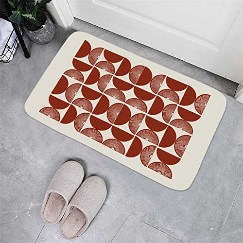 Badezimmerteppich, Badematte Rutschfest, 90x120cm Bad Teppich LäUfer, Duschmatte, Badteppich Badvorleger Rutschfest Waschbar, Antirutschmatte Dusche, Teppich Badezimmer, Bathroom Bath Mat, Rot