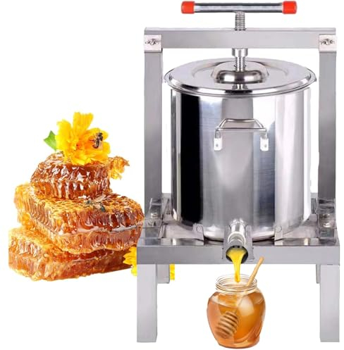 LINTAIZUO Large Honey Presser Honey Press Extractor, 10L Beeswax Presser Fruit Apple Crusher Apple Cider Nature Juice Making Manual Juice Maker
