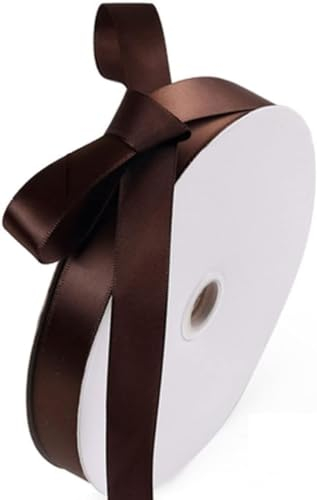 Stoffband, Bänder for Geschenkverpackungen, Satinband, Stoff, gewebtes Band, Paketherstellung, Basteln, Nähen, Verpackung, Band, Hochzeit, Haarband, dunkelgrün (Farbe: Bruin) (Farbe: Bruin) ( Color :