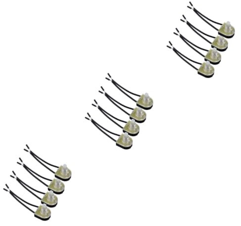 UKCOCO 12pcs Chrome Light Switches Wall Toggle Switch Ceiling Light Lamp Knob for Replacement