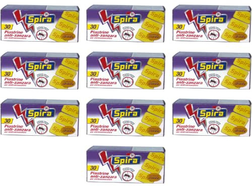 Spira Piastrine Antizanzare Profumazioni Assortite da 30pz, Offerta Multipack 10 Confezioni