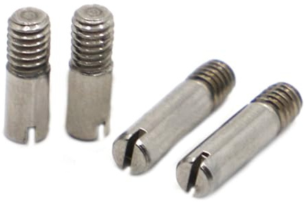 AYYSSM 304 Edelstahl M2 M2.5 M3 M4 M5 M6 M8 M10 Außengewinde Zylinderstift Positionierungsstift Schlitzstift Schraube(M2.5 5pcs,12mm)