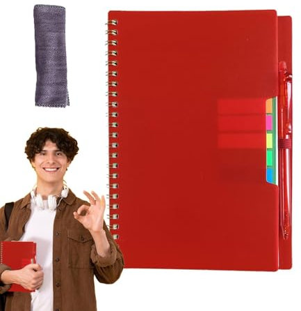 Intelligentes Notizbuch | Intelligentes wiederverwendbares Notizbuch | Digitales Notizbuch, wasserfester Smart-Notebook-Marker, digital vernetzte Notizblock-Organisation, wiederverwendbare Planer-No