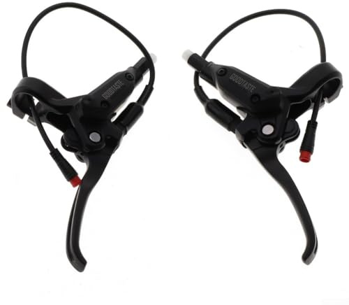 Yhenlovtt E-Bike - Maneta de freno impermeable, palanca de freno de apagado, mango impermeable para bicicleta eléctrica, color negro, aleación de aluminio (un par)