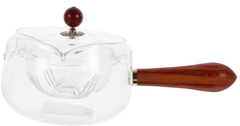 ABOOFAN 360degree Rotation Teapot High Borosilicate Glass Teapot Infuser Loose Tea Brewing Home Tea Maker