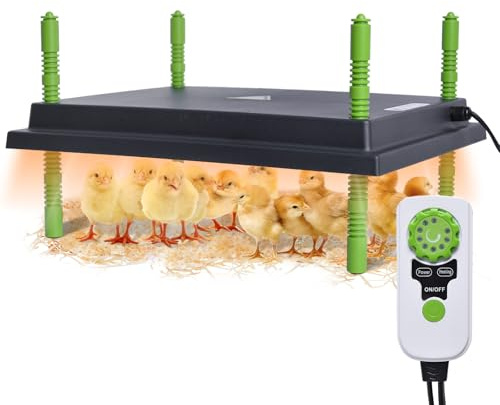 heninhill Wärmeplatte Küken mit Temperaturregler 30x40cm Heizplatte Küken Wärmelampe Temperatur Einstellbar für Küken Aufzucht
