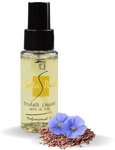 SETA PACK – Olio capelli, Olio di Semi di Lino, Cristalli liquidi per capelli - Ristrutturante con Omega 3, Olio di Mandorla e Albicocca - Capelli Danneggiati, Secchi e Crespi (2 confezioni)