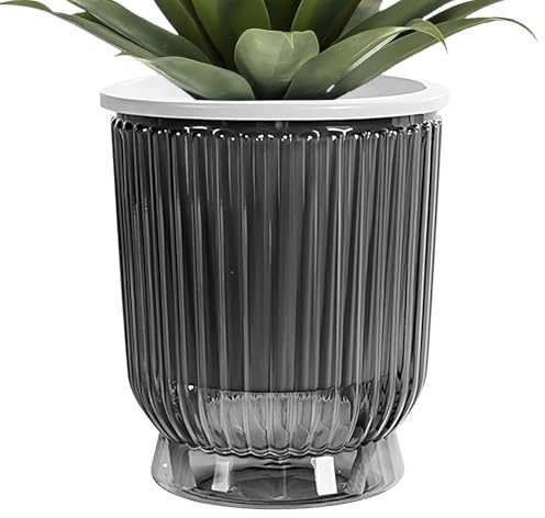 Piante da interno autoirriganti, fioriera drenante trasparente, 14,5 x 12 x 12 cm, con serbatoio profondo per violette africane, trasparente per piante