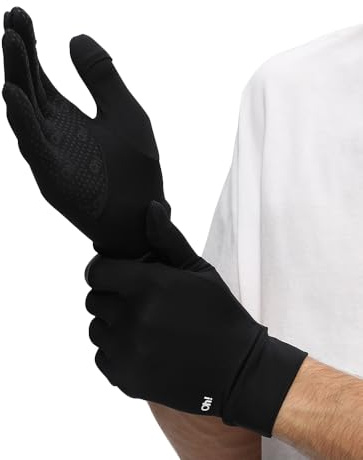 OhSunny SMM5M085T - Guantes de ciclismo para hombre, pantalla táctil, protección solar UV UPF 50+, guantes de verano para conducir y pescar (Negro)