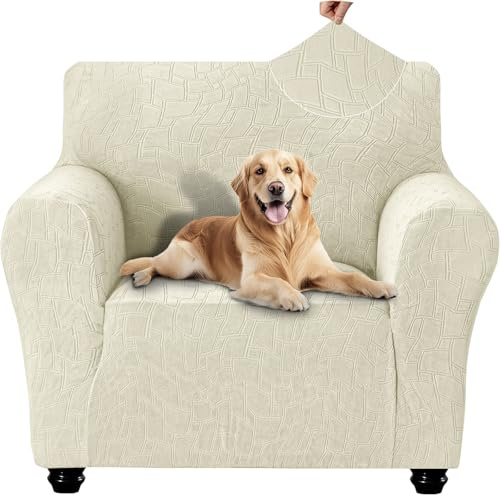 Ystyle Universale Copridivano 1 Posto con Braccioli, Beige | Copridivani Elastici, Copridivano Antigraffio Gatto Lavabile, Stretch Sofa Cover Antimacchia, Copertura Divano Antiscivolo