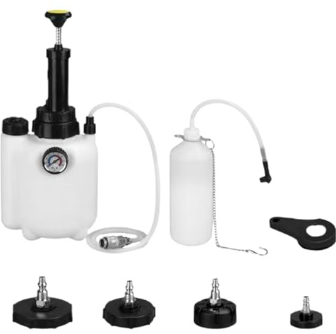 Brake Bleeder, 3L Fluid Change Tool, Automotive Bleeding Kit 4 Adapters for Maintenance, Garage, Repair Shop, Mechanic Use, Workshop, Car, Truck, Motorcycle, Service Bay