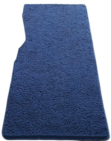 ZNJAMN Door Mats Non-slip Bathroom Mat Kitchen Door Mats Super Absorbent Washbasin Bathtub Toilet Side Floor Carpet For Indoors(Blue,61cmx122cm)