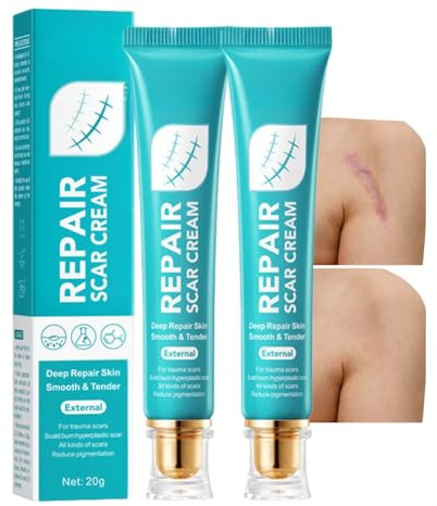 2PCS Scar Cream,Silicone Scar Gel,Skin Care Cream for Face and Body,ScarCream Suitable for Old and New Scar,Gentle on All Skin Types
