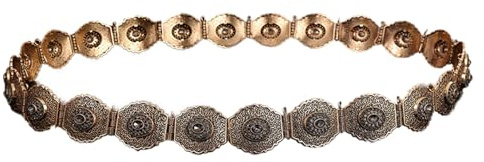 Guaber Ceinture ajourée élégante pour mariage, costume de Caucase russe pour festival, fête sur le thème de la sculpture, ceinture ethnique en cristal, bronze, taille unique