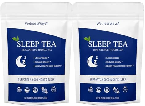 28 Bustine Di Tè For Il Sonno Profondo - Tisana Rilassante For La Notte, For Rilassarsi E Dormire Meglio(2PCS)
