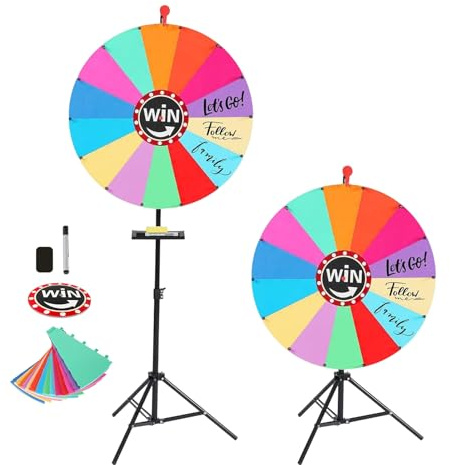 Gioco Gira La Ruota - Strumento Divertente Portatile Rotante, Ruota Dei Premi, Attività Di Carnevale Da Tavolo, Grande Accessorio Per Eventi Personalizzabile | Strumento Di Gioco Per Aule Di Shopping