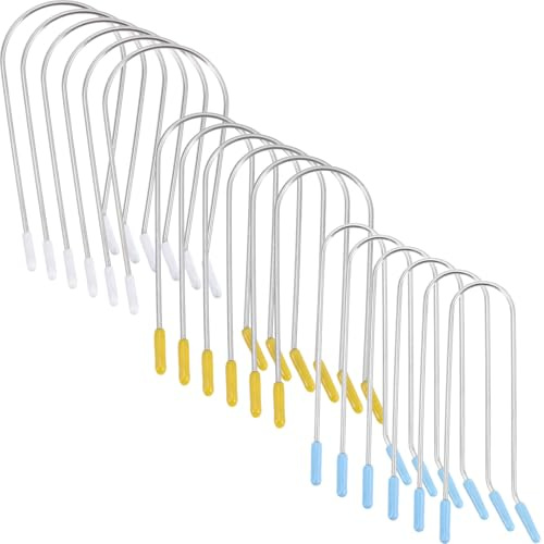 Ciieeo 24 Pièces Pince Bigoudis en Acier Inoxydable pour Coiffage des Cheveux, Remplacement de Clips Chauffants Simples et Pratiques pour Boucles Naturelles