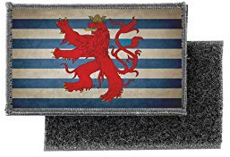 Aufnäher patch aufbügler vintage gedruckt flagge fahne luxemburg r2