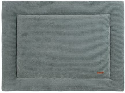 Baby's Only - Laufgittereinlage Sense - Gestrickte Krabbeldecke für Baby - Krabbeldecke mit Teddystoff - Für Jungen und Mädchen - Spieldecke mit Rib Corduroy - 75x95 cm - Meergrün