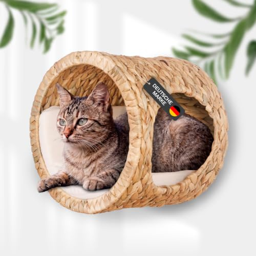 Lycce Luxuriöse Katzen-Wandhöhle,Wasserhyazinthe,32x28x32cm, Liegekissen