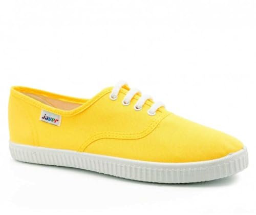 javer 60-1 - Zapatillas Lona Ingles Mujer Color: Amarillo Talla: 38