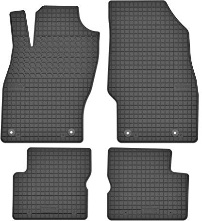 edecor Gummimatten Automatten Gummifussmatten Gummi Fußmatten Satz Set für Opel Adam Bj. 2012-2019