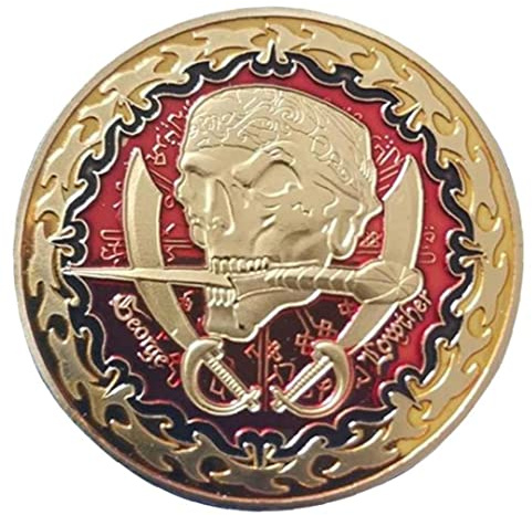 Pirata Coin Chapado En Oro Plateado Plateado Accesorios Esmalte Nostalgic Souvenir Rusa Colección Moneda Antigua Skull Holder