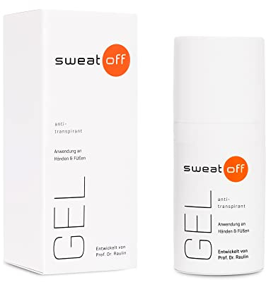 Sweat-Off Gel antitranspirante, 30 ml, gel contra el sudor de las manos y los olores, antitranspirante para manos y pies