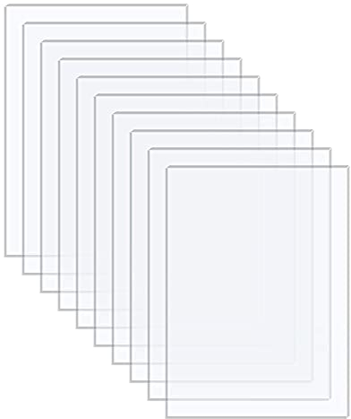 Langaelex 10 Lastre Plexiglass 13x18cm (Spessore 3mm) Lastre Metacrilato Trasparente per Cornice per Foto, Visualizzazione di Progetti, Pittura (5 * 7 pollici)