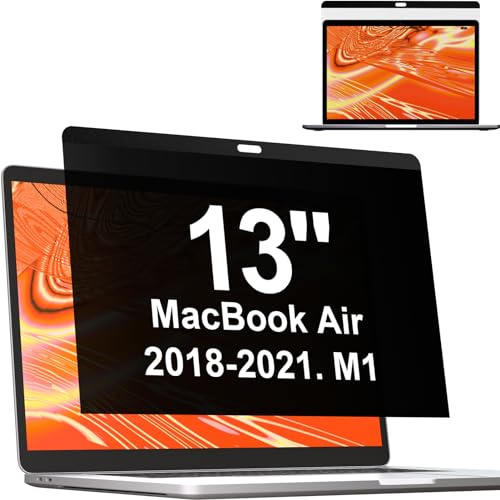 Mamol Magnetic Privacy Screen for MacBook Air 13 (2018-2021, M1), MagicSuction Removable Vacuum Adsorption Anti Spy