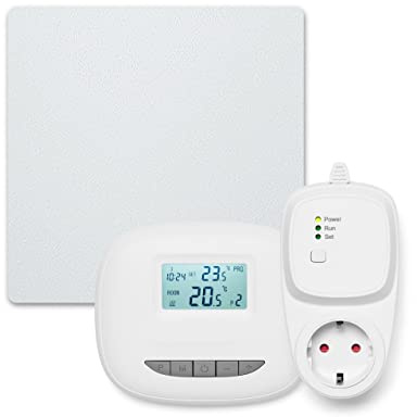 Bosch Heat Infrared 4000 P, Infrarotpaneel 300 Watt (5 m²) | Aus Metall mit Funkregler und Steckdosenadapter, Infrarot Wandheizung, Elektroheizung, Deckenmontage möglich, IP44