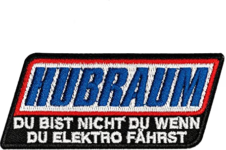 Aufnäher Aufbügler Hubraum statt Elektro
