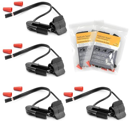 Low Voltage Cable Connector (4 PCS) Fast Lock Twist 12-18 Gauge Wire Connectors for Outdoor Landscape Lighting Spotlights Floodlight Pathway Lights