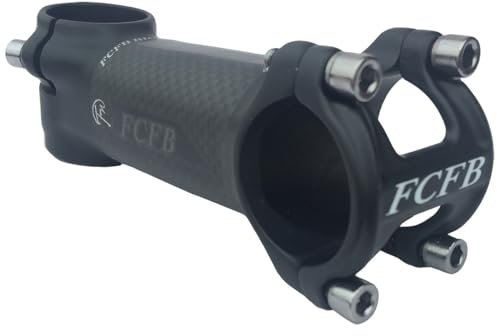 FukkeR 6 Grad MTB Fahrradlenker Vorbau Riser 31.8mm Aluminium & Carbon Rennrad Lenkervorbau 80/90/100/110mm Für Mountainbike Rennrad BMX XC AM FR DH Radsport (Color : Black, Size : 110mm)