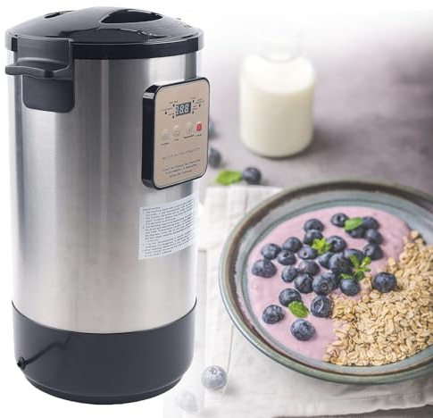 JINGEDD Machine De Fermentation Commerciale 12l,Machine De Fabricant De Yogourt en Acier Inoxydable avec Temps Intelligent,ContrôLe La TempéRature,Vin De Riz,PâTe, Ail,Cornichon,Vinaigre Et Enzyme