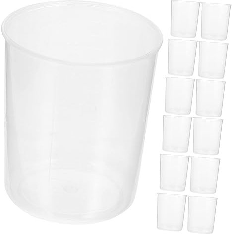 FELTECHELECTR 50pcs Measuring Cup Graduated Manual Cylinder for Epoxy and Chemical Mixing Measuring Lines